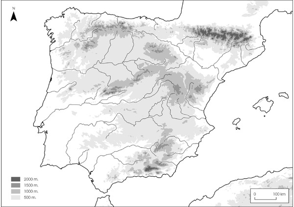 Mapa Fisico De Espa A En Blanco Mapa De Rios